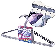 Kit 10 Cabides de Aço Cromado Arthi – Mais Resistência e Organização - imagem 1