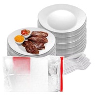 Kit Churrasco Descartável 100 Unidades - Pratos, Facas e Garfos Resistentes - imagem 1