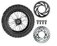 Kit Roda Traseira 12" Apollo 50cc/125cc com Freio a Disco e Roda Dentada 428 41T - Eixo 15mm - imagem 2