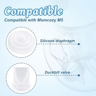 Kit com 12 Peças de Reposição para Bomba de Leite Momcozy M5 – 8 Válvulas Bico Pato + 4 Diafragmas de Silicone Premium - imagem 4