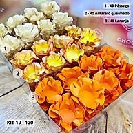 Kit 120 Forminhas para Doces Finais: Pêssego, Amêndoa Queimada e Laranja - imagem 1