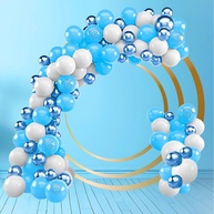 Kit 150 Balões: Decore com Azul e Branco! - imagem 1