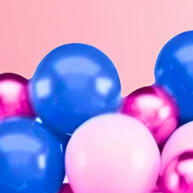 Kit 150 Balões Rosa, Azul e Metalizado - Hapy Day KIT76 - imagem 1