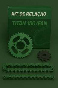 Kit Transmissão Completo Titan 150/Fan: Coroa, Pinhão e Corrente com Retentor de Aço 1045 - imagem 3