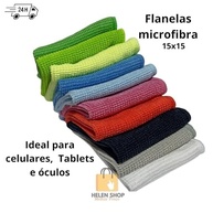 Kit 3 Flanelas Mágicas Premium 15x15cm - Microfibra Ultra Absorvente para Óculos, Celular e Tela - imagem 4