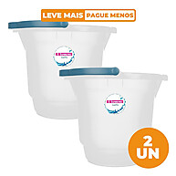 Kit 2 Baldes Plásticos 12L Hydrus Sanremo – Prático e Resistente - imagem 1