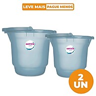 Kit 2 Baldes Plásticos Azul 8,5L e 15L Hydrus Sanremo - imagem 1