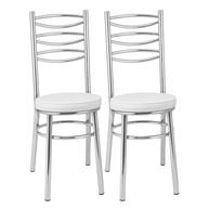 Kit 2 Cadeiras Cromadas: Elegância para sua Cozinha! - imagem 1