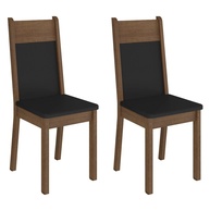 Kit 2 Cadeiras de Jantar Madesa: Rustic/Preto - imagem 1