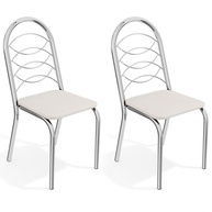 Kit 2 Cadeiras Holanda Cromada: Elegância para sua Cozinha - imagem 1