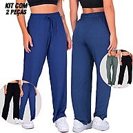Kit 2 Calças de Yoga Feminina de Viscose – Conforto e Estilo - imagem 1