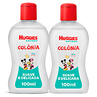 Kit 2 Colônia Huggies Extra Suave 100ml – Perfume Infantil Seguro e Suave - imagem 1