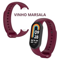 kIT 2 Pulseira para MI Band 8 Preto e Vinho Marsala Bracelete em Silicone TPU Regulavel Macia Confortavel e Regulagem para Vários Tamanhos - imagem 3