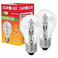Kit 2 Lâmpadas Eco Halogena 70W 127V E27 2800K – Luz Clara e Eficiente - imagem 1
