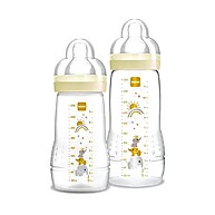 Kit 2 Mamadeiras MAM Easy Active 270/330ml 2m+ Neutra - imagem 1