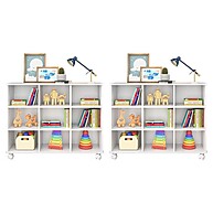 Kit 2 Nichos com Rodízios Branco – Organização Prática e Estilo - imagem 1