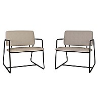 Kit 2 Poltronas Estofadas Sintra – Elegância e Conforto para Sua Sala - imagem 1