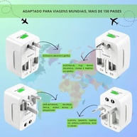 Kit 2 Adaptadores de Tomada Universal Premium: Viaje Conectado pelo Mundo! - imagem 5