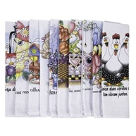 Kit 20 Panos de Copa Brancos com Estampa - 42x65cm | Absorção Premium em Algodão - imagem 4