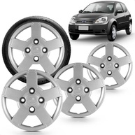 Kit 4 Calotas Ford Ka 2008-2012 Aro 13 Prata Grid - Cubo Baixo - imagem 2