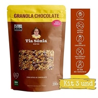 Kit 3 Granola Gotas de Chocolate Coco Cereal 200g cada Tia Sônia - imagem 4