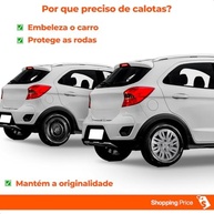 Kit 4 Calotas Ford Ka 2019-2020 Aro 14 Prata Grid - Design Esportivo e Proteção - imagem 3