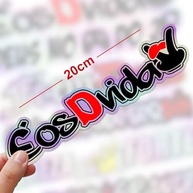 Kit 14 Adesivos Frases Holográfico 20cm - Decore Carro, Moto, Notebook e Mais - imagem 2