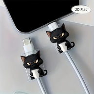Protetor de Cabo Gato Preto Bravo Anti-Quebra - Kit 2pçs - imagem 4