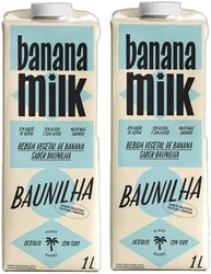 Kit 2X: Leite Vegetal de Banana Sabor Baunilha Banana Milk 1L - imagem 1