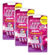 Kit 3 Aparelhos de Depilação Gillette Prestobarba 3 Feminino - imagem 1