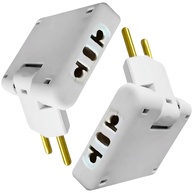 Kit 2 Adaptadores Tomada Articulado 2 e 3 Pinos Bivolt 10A/20A - Mais Espaço e Segurança! - imagem 1