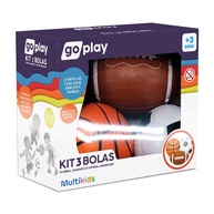 Kit 3 Bolas Go Play Multikids: Diversão Garantida! - imagem 1