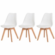 Kit 3 Cadeiras Saarinen Estofadas: Design e Conforto! - imagem 1