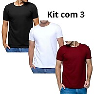 Kit 3 Camisetas Masculinas Slim Fit 100% Algodão - Conforto Premium - imagem 1