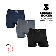 Kit 3 Cuecas Boxer Sem Costura em Microfibra RP – Conforto e Qualidade - imagem 1