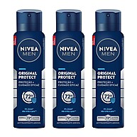 Kit 3 Desodorantes Nívea Men Protect 150ml: 48h de Proteção - imagem 1