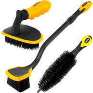 Kit 3 Escovas Limpeza Automotiva: Rodas, Pneus e Mais! - imagem 1