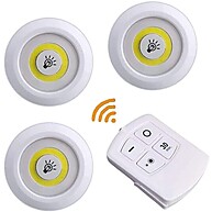 Kit 3 Lâmpadas LED Sem Fio com Controle – Ilumine com Praticidade - imagem 1