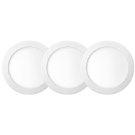 Kit 3 Painéis de Teto LED Redondo 24W Bivolt: Iluminação Moderna e Econômica - imagem 1