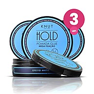 Kit 3 Pomadas Capilares Knut Hold Glue 40g – Estilo Matte com Fixação Forte - imagem 1