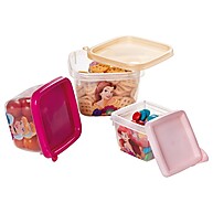 Kit 3 Potes para Lancheira e Papinha – Princesas Plasútil - imagem 1