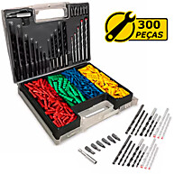 Kit 300 Peças Titanium: Brocas, Bits e Buchas - imagem 1