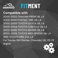 Kit 4 Vedações Injetor Combustível Chevrolet Prizm, Pontiac Vibe 1.8L L4 (2003-2008) - Substitui 23209-0D040 - imagem 3