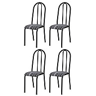 Kit 4 Cadeiras América Cromo: Elegância para sua Cozinha - imagem 1