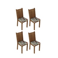 Kit 4 Cadeiras de Jantar Madesa: Rustic & Hibiscos - imagem 1