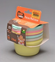 Kit Pote Multiuso 236ml com 4 Unidades - Organize com Estilo e Praticidade - imagem 1