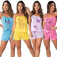 Kit 4 Pijamas Baby Dool Malha Short Dool – Conforto e Estilo - imagem 1