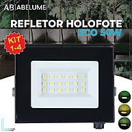 Kit 4 Refletores LED 50W IP65 – Luz Fria, Quente e Verde - imagem 1