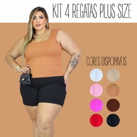 Kit 4 Regatas Plus Size: Elegância e Conforto! - imagem 1