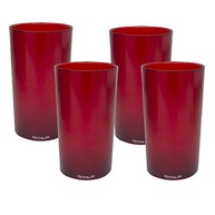 Kit 4 Copos Big Drink 500ml Vermelho - Policarbonato Texturizado - imagem 1